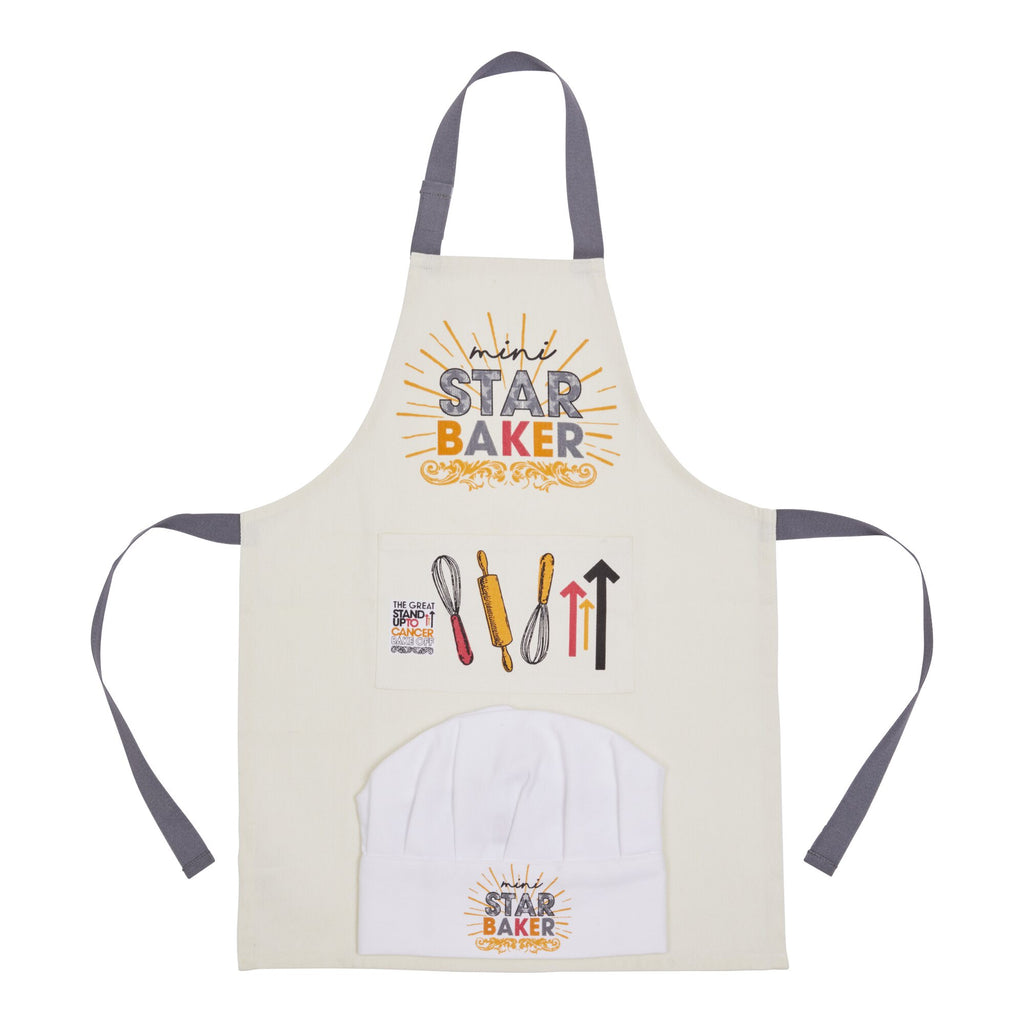 The Great Stand Up To Cancer Bake Off 2024 Star Baker Kid Apron & Hat Bundle