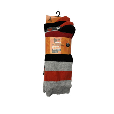 Stand Up To Cancer 3 Pack Men's Thermal Socks