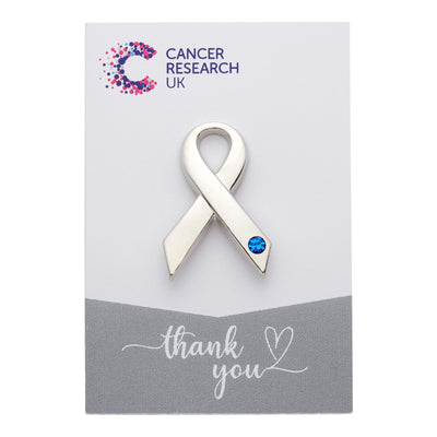 Blue Gem Ribbon Pin Badge. Perfect for wedding favours.