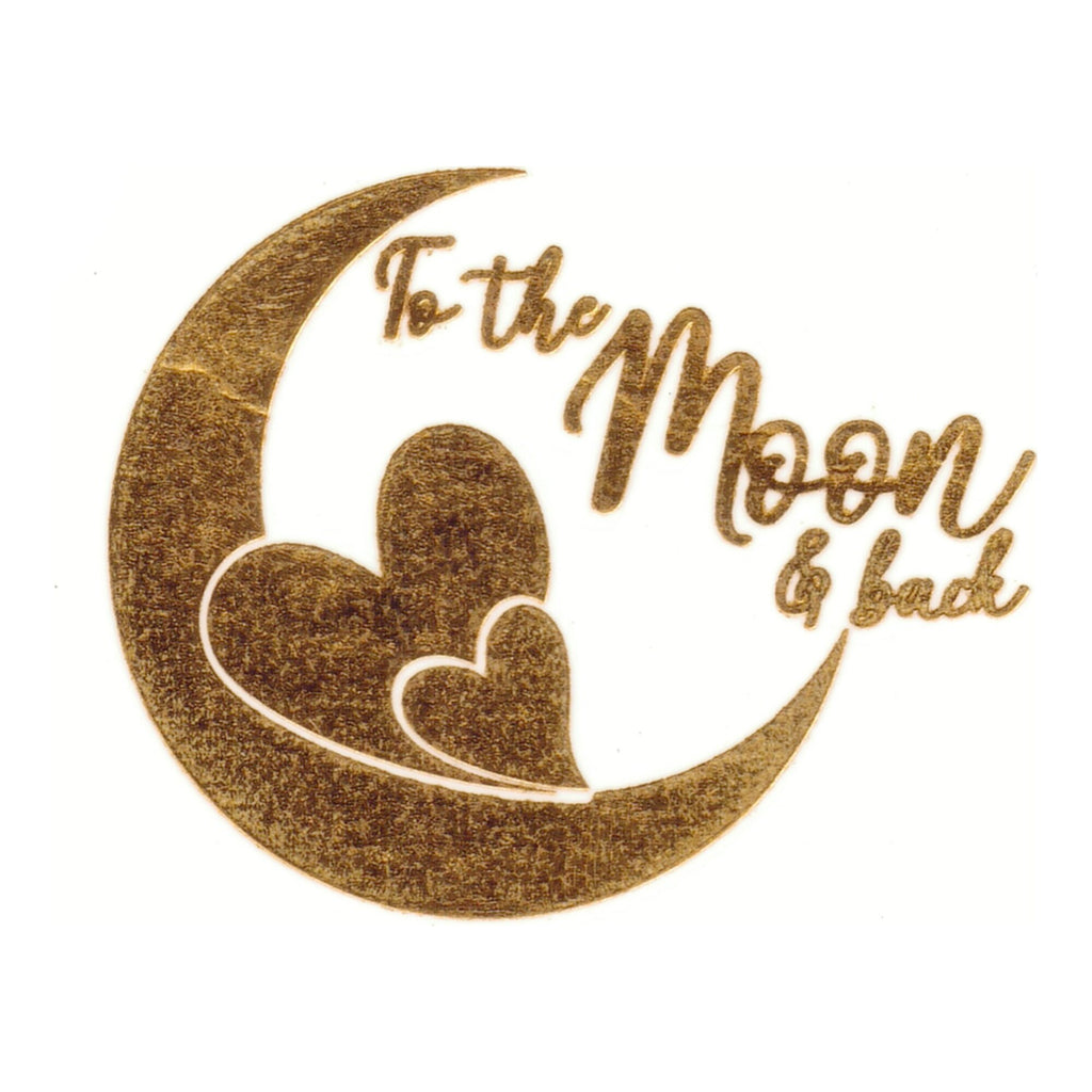 To The Moon & Back Metallic Effect Temporary Tattoo