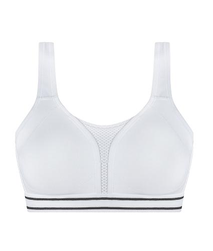 Amoena Pocketed Non Wired Performance Sports Bra in White