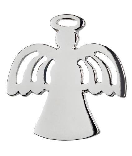 Silver Angel Pin Badge