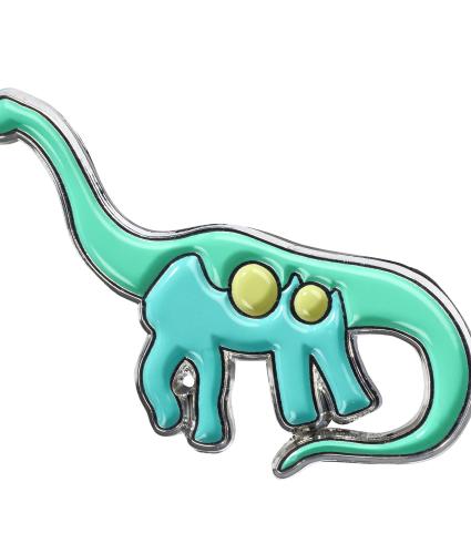 Brachiosaurus Dino Pin Badge