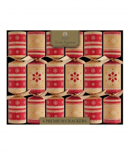 Premium Tom Smith Bauble Ribbon Crackers, Pack of 6