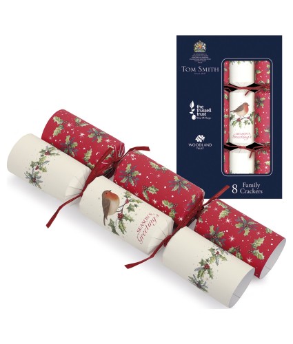 Tom Smith Traditional 12" FSC Plastic-Free Christmas Crackers - 8 Pack