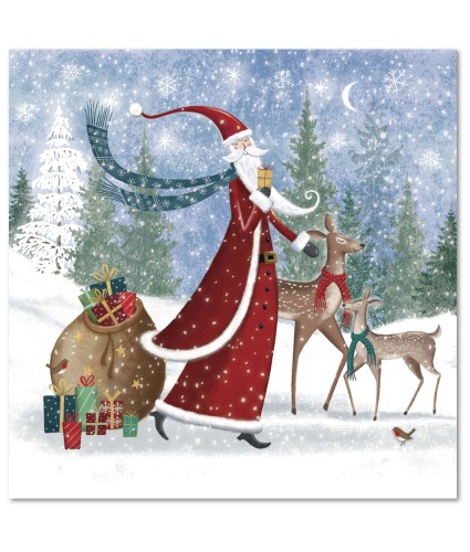 Lapland Santa Welsh Bilingual Christmas Cards - Pack of 10