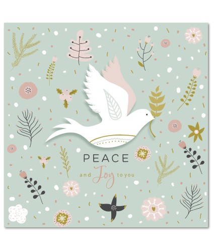 Pastel Peace Christmas Cards - Pack of 10