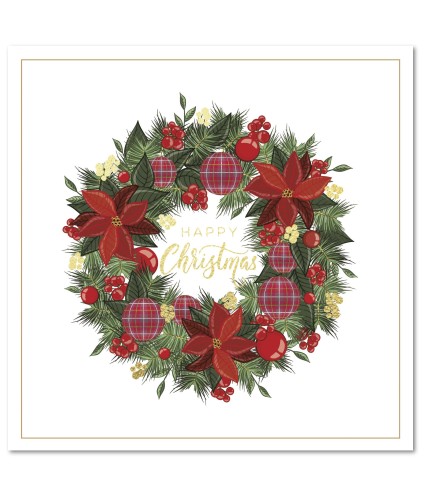 Scottish Wreath Christmas Cards - Pack of 10
