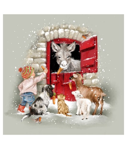 Buttercup's Visitors 10 Christmas Cards