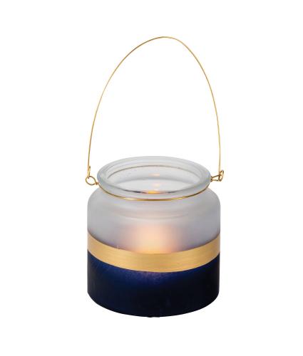 Gold Stripe Small Candle Holder