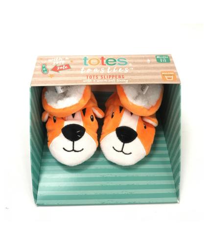 Totes Infants Padders Slippers - Tiger