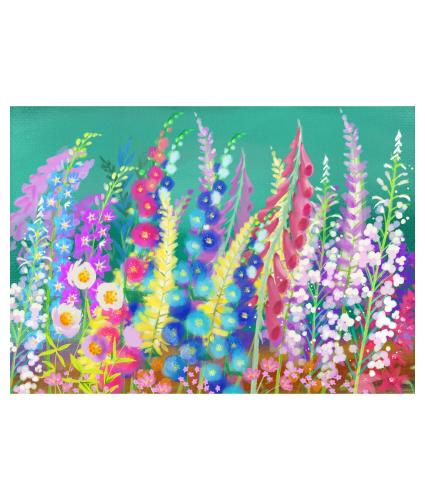 Bright Delphiniums Floral Jigsaw Puzzle