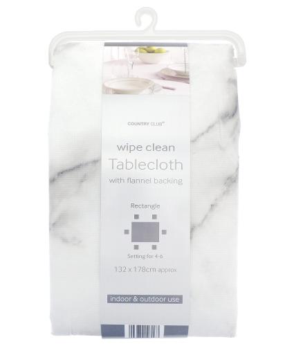 Country Club PVC Tablecloth - Marble