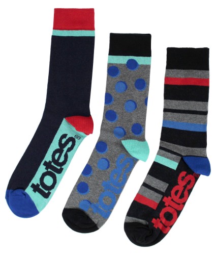 Totes Threads Men's 3 Pack Socks