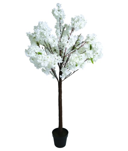 LED Lit Blossom Tree Decoration - White