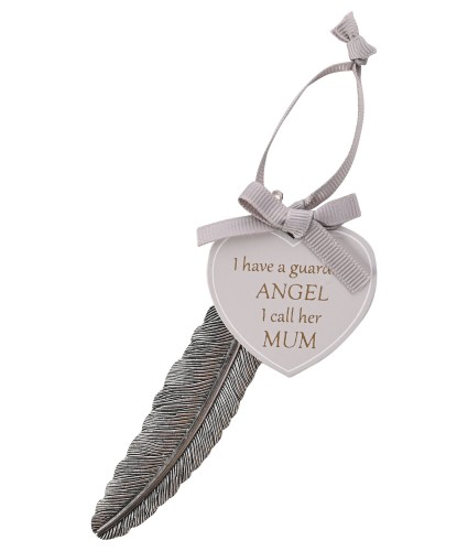 Guardian Angel Mum Remembrance Feather Hanging Decoration
