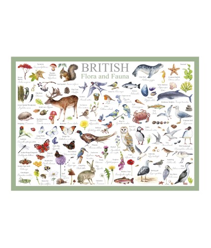 British Flora & Fauna 1,000-Piece Jigsaw Puzzle