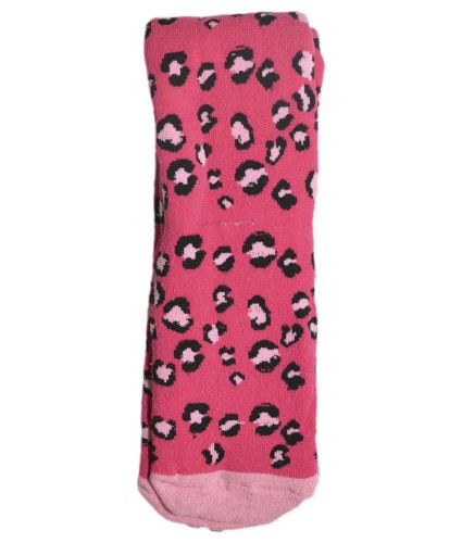 Breast Cancer Awareness Ladies Pink Animal Print Wellington Socks
