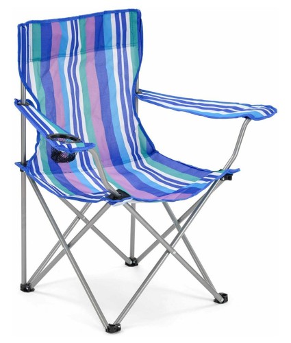 Yello Blue Striped Folding Camping Chair