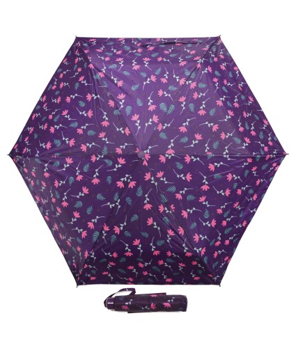 Bowelbabe Fund Floral Compact Umbrella - Purple