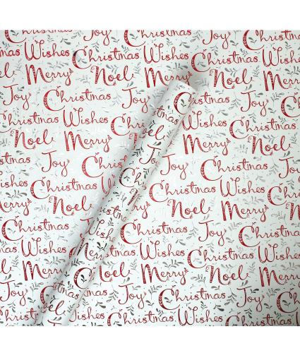 Tom Smith White Nordic Noel Wrapping Paper