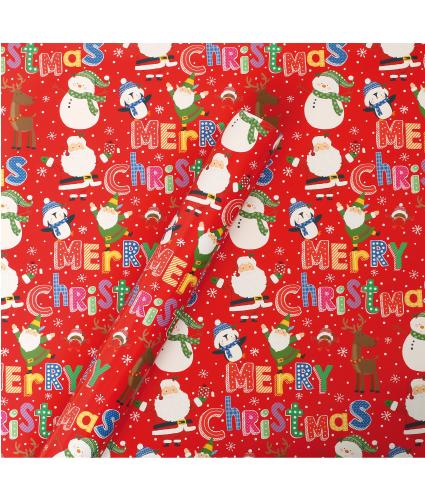 Tom Smith Red Santa & Friends Wrapping Paper