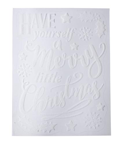 White Flock Have Yourself a Merry Little Christmas Window Stickers
