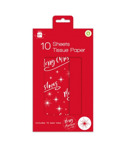 Merry Christmas Tissue Paper - 10 sheets