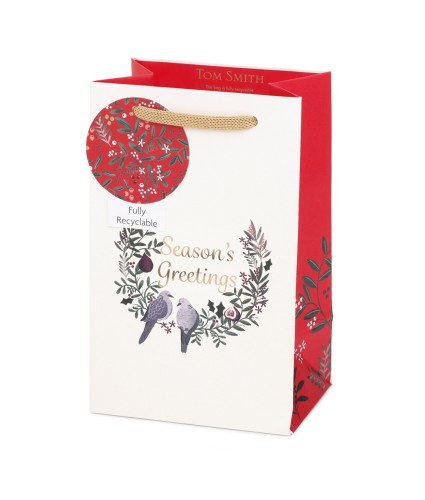 Festive Foliage Recyclable Gift Bag - Small