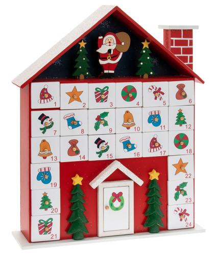 Christmas Cottage Reusable Wooden Advent Calendar