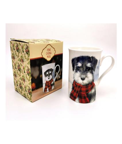 Winter Dog Boxed China Mug