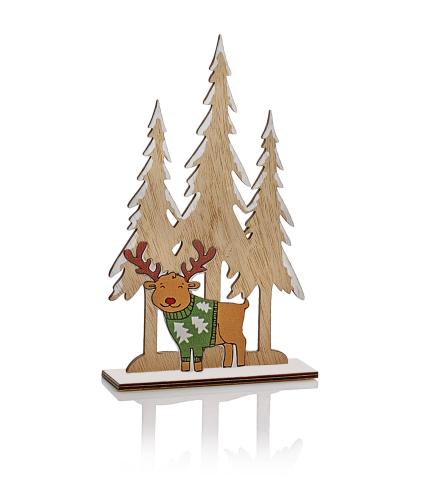 Wooden Table Decoration - Reindeer