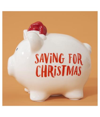 Saving for Christmas Ceramic Piggy Bank