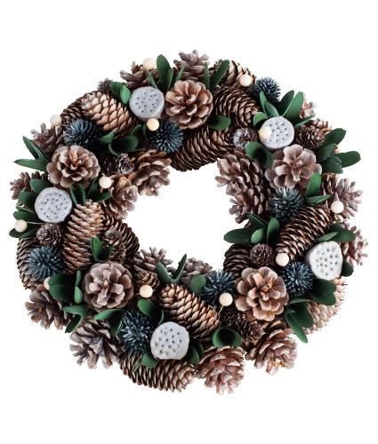 Metallic Pinecone 36cm Wreath