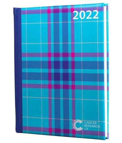 2022 Desk Diary - Blue Tartan
