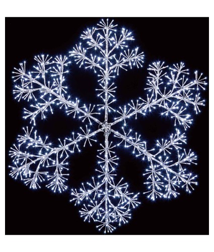 Premier 1.5m Starburst Snowflake LED Decoration - Silver