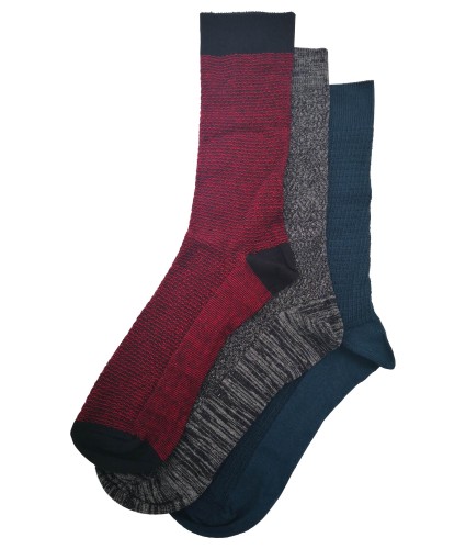 Totes Threads Men's 3 Pack Ankle Socks