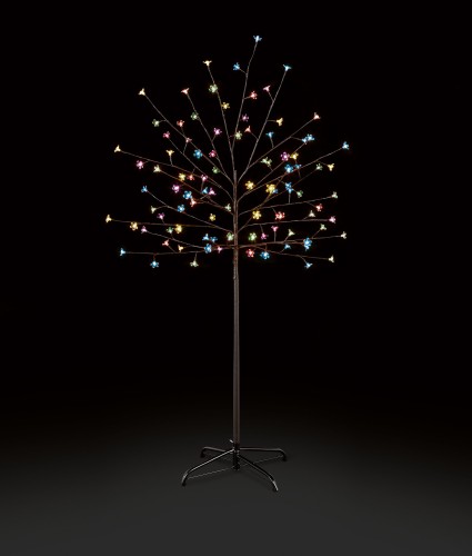 Premier 1.5m LED Lit Cherry Blossom Tree with Timer - Multicoloured
