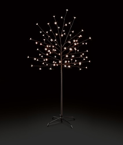 Premier 1.5m LED Lit Cherry Blossom Tree with Timer - White