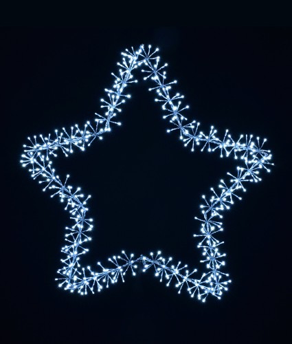 Premier 1.2m Star LED Light Decoration - Silver