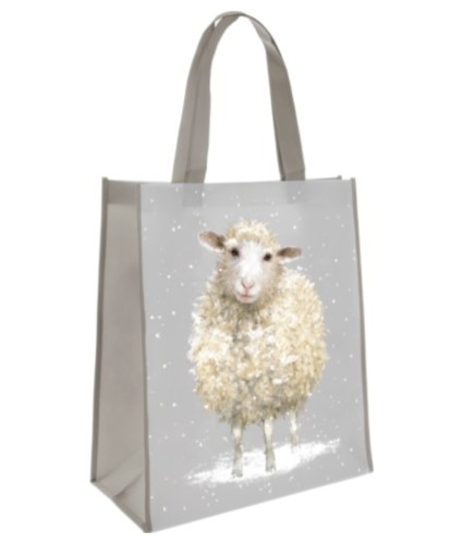 Winter Sheep Recycled Tote Shopping Bag