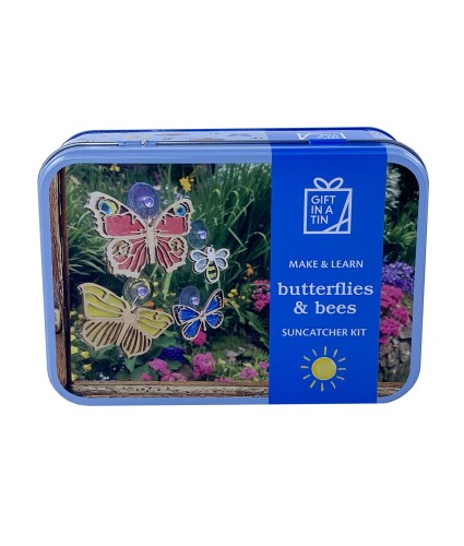 Apples To Pears Gift in a Tin Butterflies & Bees Suncatcher Kit