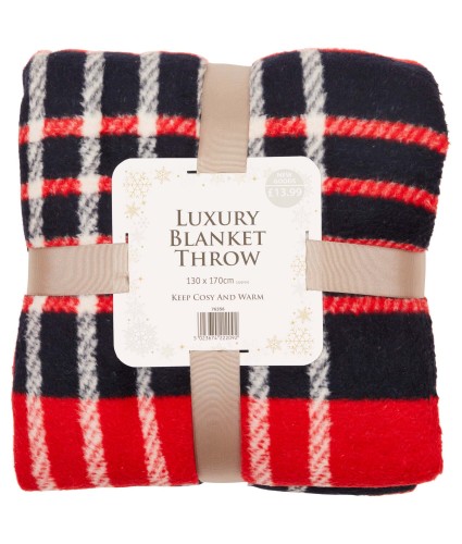 Luxury Plaid Blanket Throw