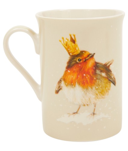 Robin with Crown China Mug