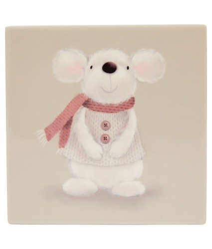Ceramic Drinks Coaster - Marcel the Mouse