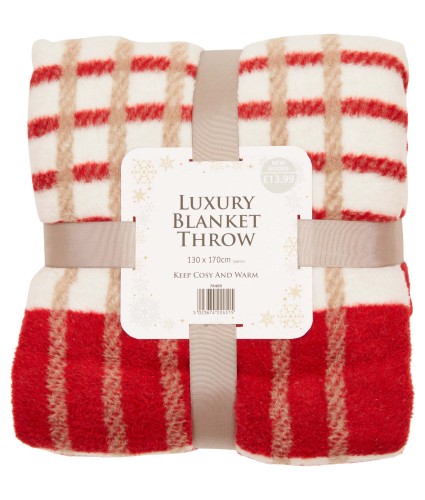 Luxury Checked Blanket Throw