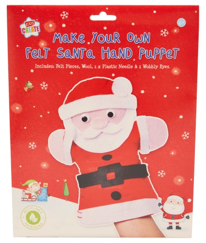 Make Your Own Christmas Hand Puppet - Santa