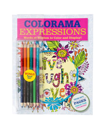 JML Colorama Expressions Live Laugh Love Colouring Book 