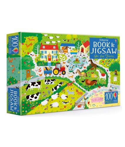 Usborne Book and Jigsaw: On the Farm