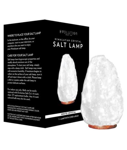 Evolution Salt Crystal Salt Lamp 4-6lb - White